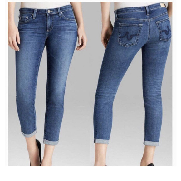 AG Adriano Goldshmied Stilt Crop Jeans Size 28 - Picture 1 of 11